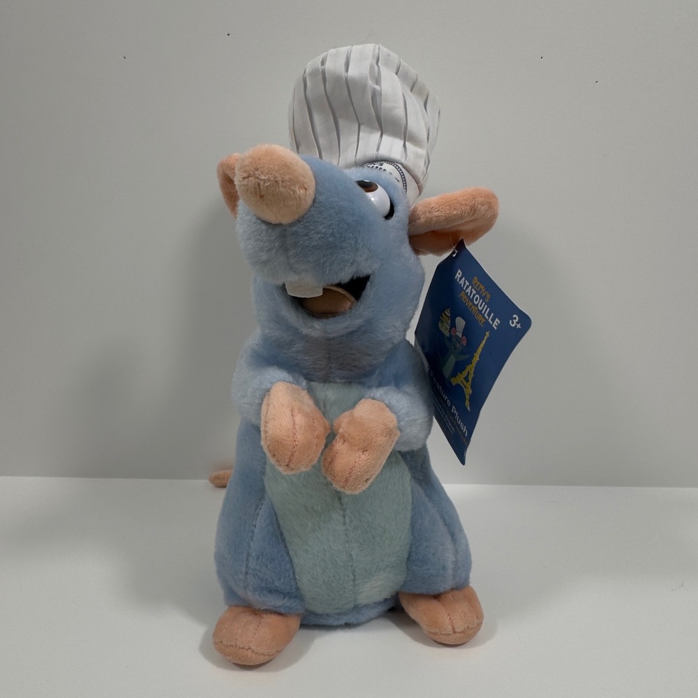 Disney Parks Remy's Ratatouille Talking Plush Chef Hat Adventure Epcot 11in NWT